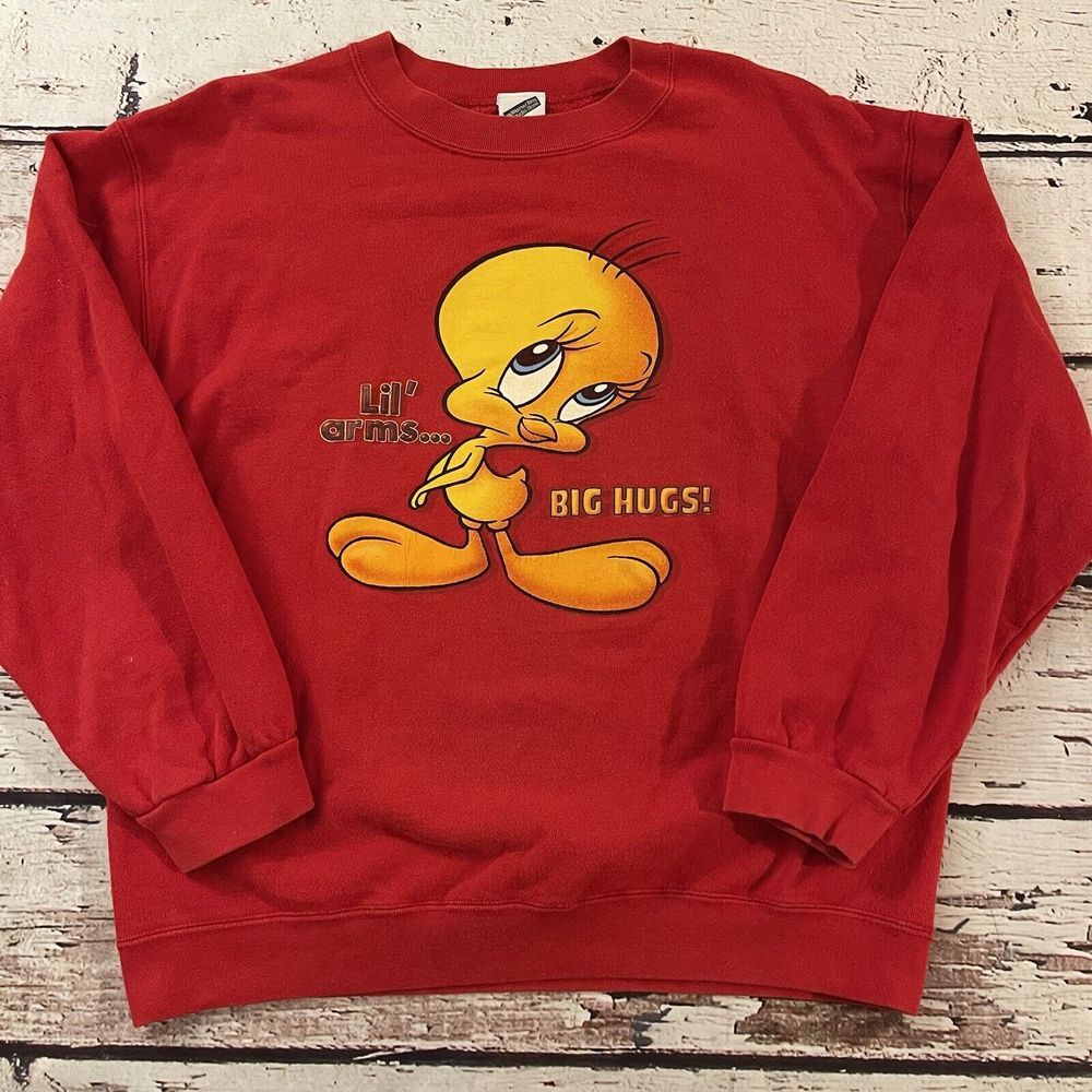 Vintage Looney Tunes‎ Tweety Bird Lil Arms Big Hugs Size Small Youth